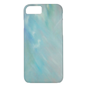 Abstract aqua teal acrylic painting iPhone 7 case