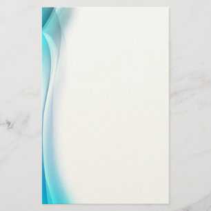 Abstract Aqua Wave Stationary Stationery