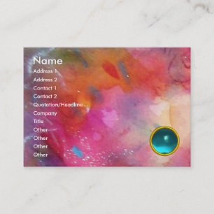 ABSTRACT AQUAMARINE BUSINESS CARD