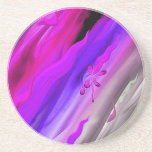 Abstract aquarelle coaster
