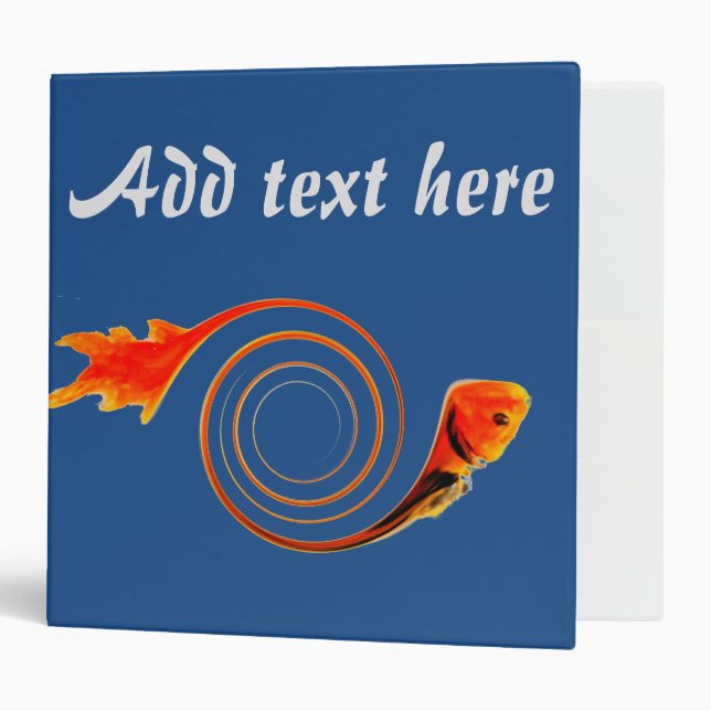 Abstract Aquatic Fish Custom Binder (Front/Inside)
