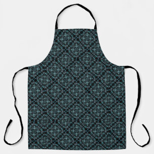 Abstract Aquatic Shaded Repeating Pattern Swirls Apron