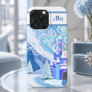 Abstract Arctic Sky Monogrammed iPhone 13 Pro Case