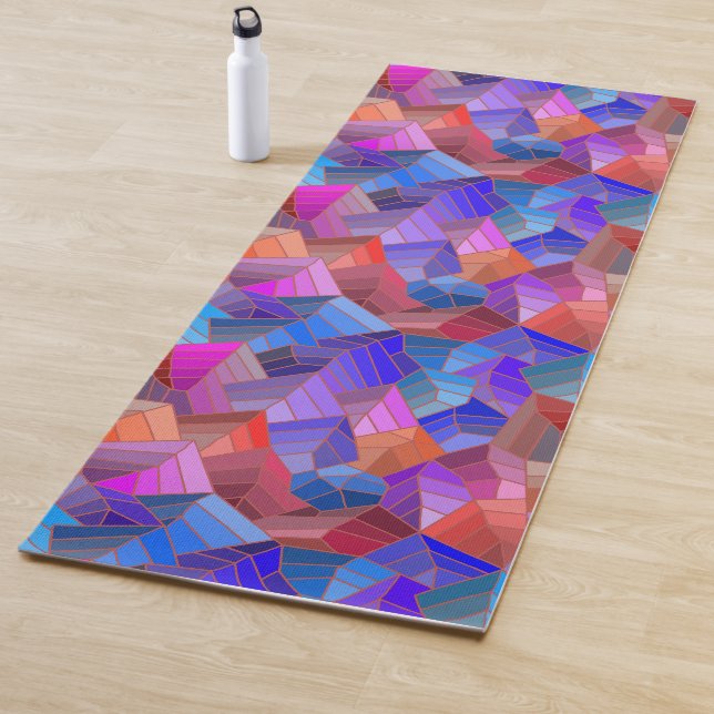 Abstract Arizona Mountains Landscape Yoga Mat (In Situ)
