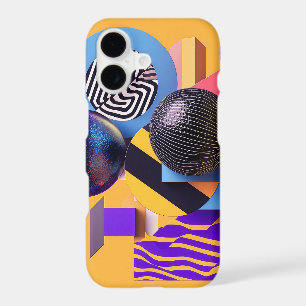 Abstract arrangement with colorful spheres