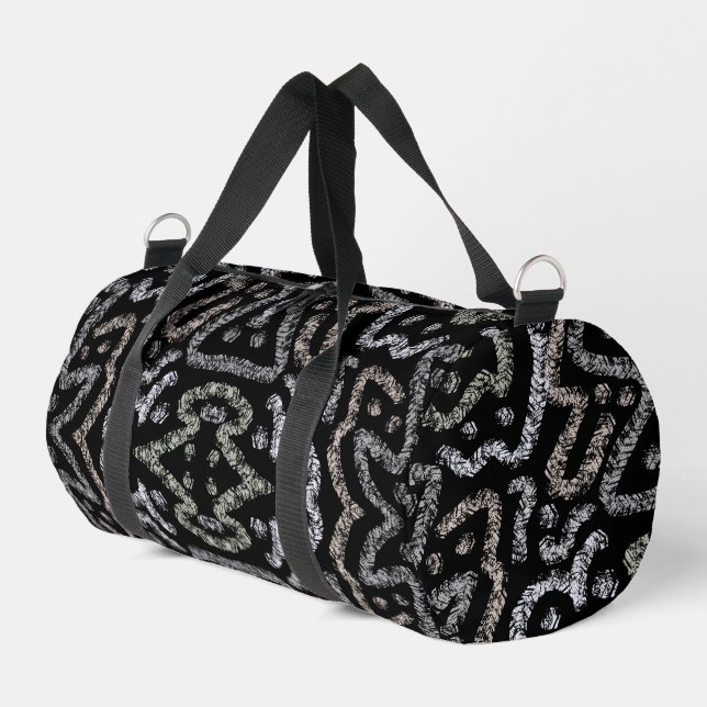Abstract Arrow Grunge Pattern And Soft Pastels Duffle Bag (Left Corner)
