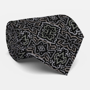 Abstract Arrow Grunge Pattern With Soft Pastels Tie