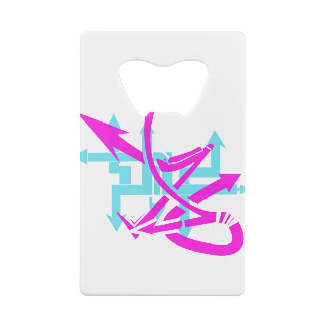 Abstract Arrows Credit Card Bottle Opener (Back)