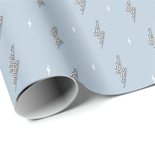 Abstract arrows minimalist baby blue wrapping paper
