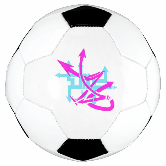 Abstract Arrows Soccer Ball (Front)