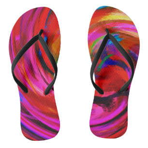 Abstract Art #14 Flip Flops