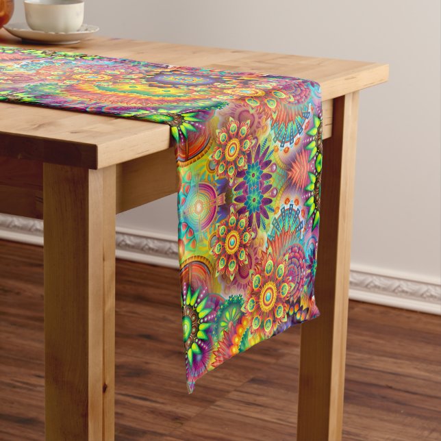 Abstract Art 163 Long Table Runner (In Situ)