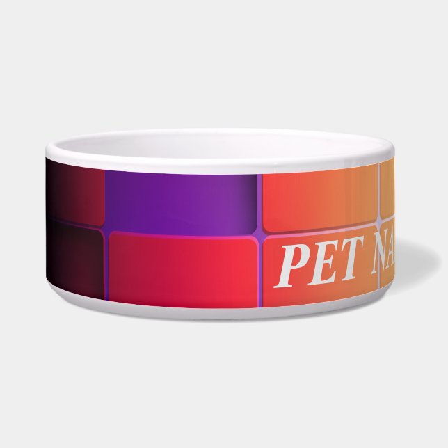 Abstract Art 17 Pet Bowl (Left)