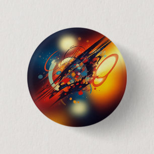 Abstract Art 1 Inch Round Button