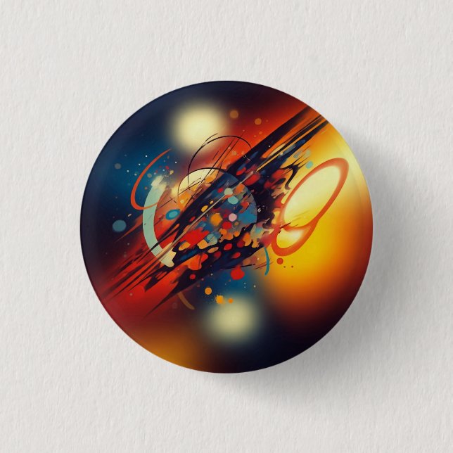 Abstract Art 1 Inch Round Button (Front)