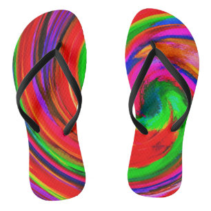 Abstract Art #25 Flip Flops