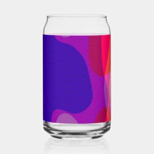 Abstract Art 4897 - Purple Pink Orange Yellow Can Glass