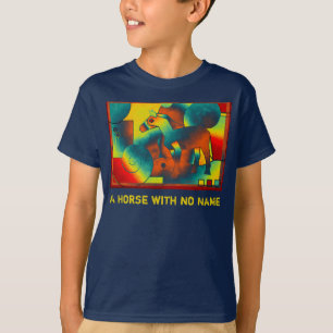 Abstract ART - A HORSE - blue red yellow T-Shirt