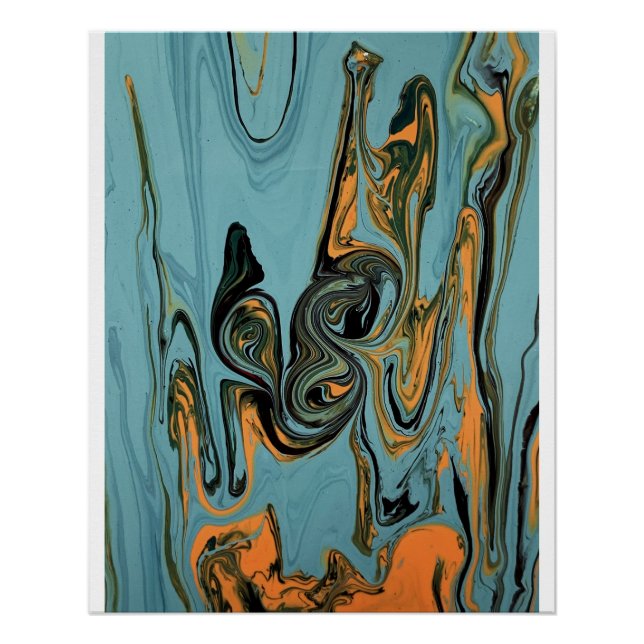 Abstract art, abstract brushstroke poster (Front)