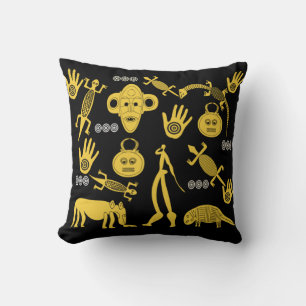 Abstract art African Throw Pillow