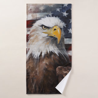 Abstract Art American Eagle Beach Towel