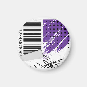 abstract art and mixed media design bottle opener magnet