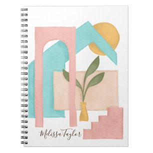 Abstract Art Architecture Illustration Modern Notebook