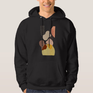 Abstract Art Artistic Minimalist Modern Shapes Col Hoodie
