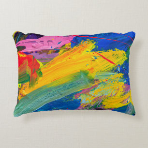 Abstract art background. Hand-painted background. Accent Pillow