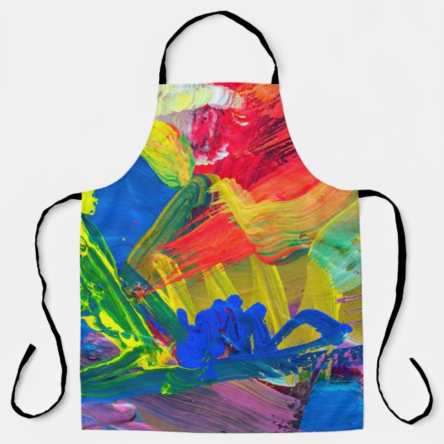 Abstract art background. Hand-painted background.  Apron (Front)