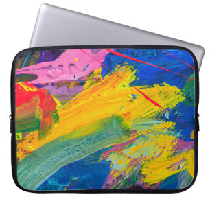 Abstract art background. Hand-painted background.  Laptop Sleeve