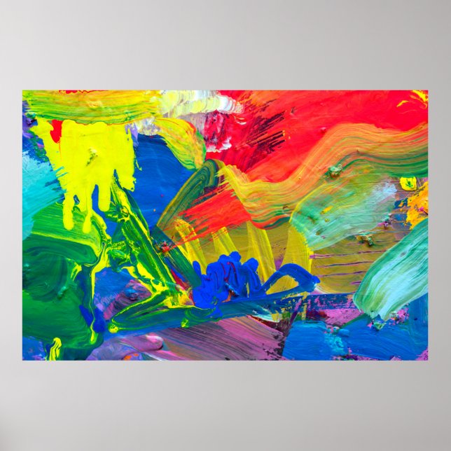 Abstract art background. Hand-painted background.  Poster (Front)