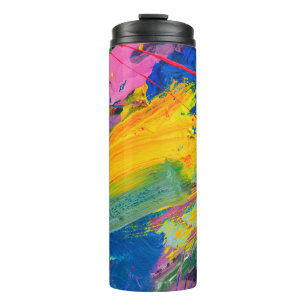 Abstract art background. Hand-painted background.  Thermal Tumbler