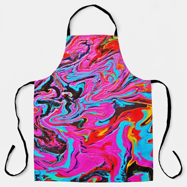  Abstract Art, Background, Hand Painting, Fluid Ar Apron (Front)