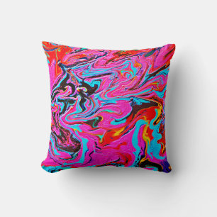  Abstract Art, Background, Hand Painting, Fluid Ar Throw Pillow
