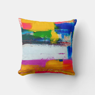 Abstract art background. Modern art. Multicolored  Throw Pillow