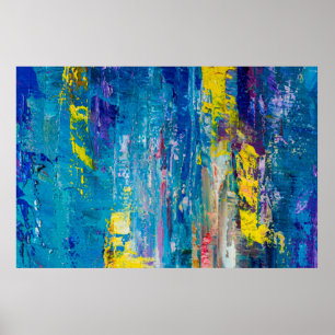 Abstract art background. Oil painting on canvas. C Poster