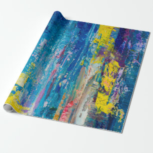 Abstract art background. Oil painting on canvas. C Wrapping Paper