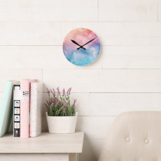 Abstract Art Background Wallpaper Round Clock
