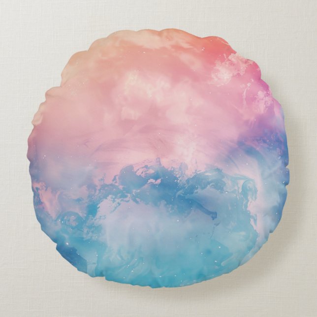 Abstract Art Background Wallpaper Round Pillow (Front)