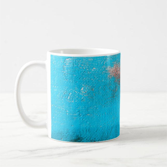 Abstract Art Backgroundart,paint,fine,blue,canvas, Coffee Mug (Left)