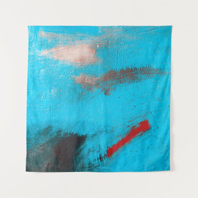 Abstract Art Backgroundart,paint,fine,blue,canvas, Tapestry (Front)