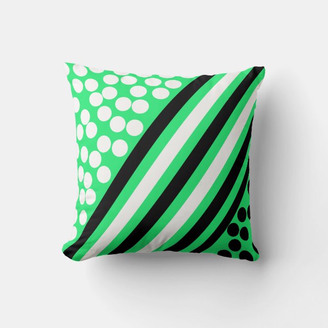 Abstract Art Balls Lines Pattern Pillow Cushion (Front)