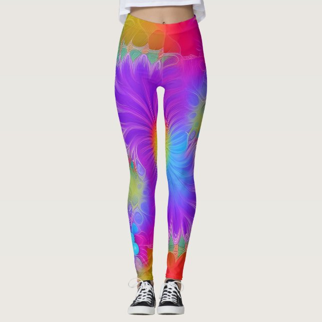 Abstract art beautiful Leggings (Front)