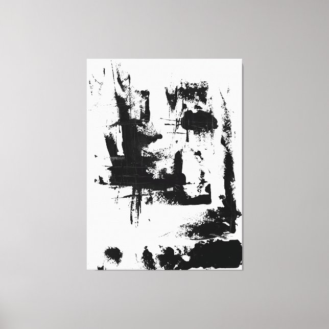 Abstract Art, Black and white Extra large canvas (Front)