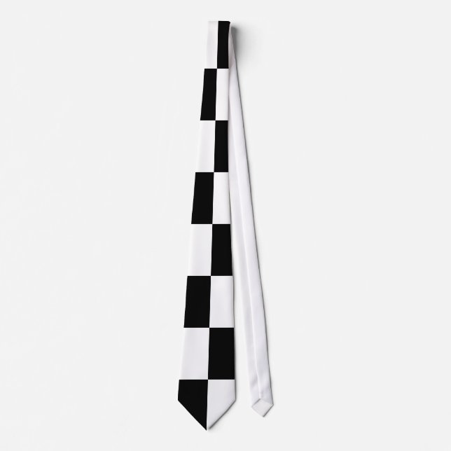 Abstract Art Black And White Tie (Front)
