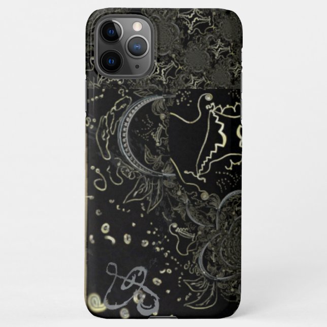Abstract Art Black  iPhone Case (Back)