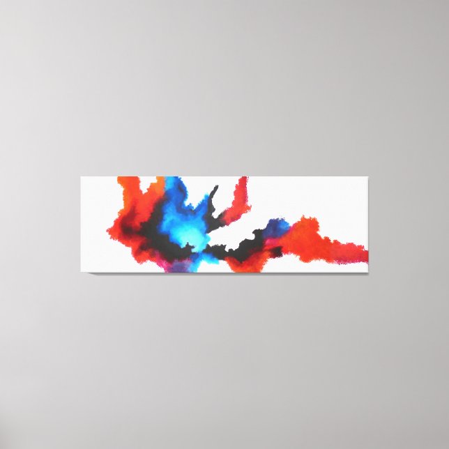 Abstract Art Black White Expressionist Painting Canvas Print (Front)