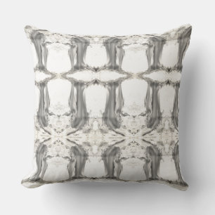 Abstract Art Black White Grey Throw Pillow
