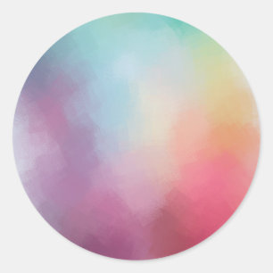Abstract Art Blank Template Colourful Red Yellow Classic Round Sticker